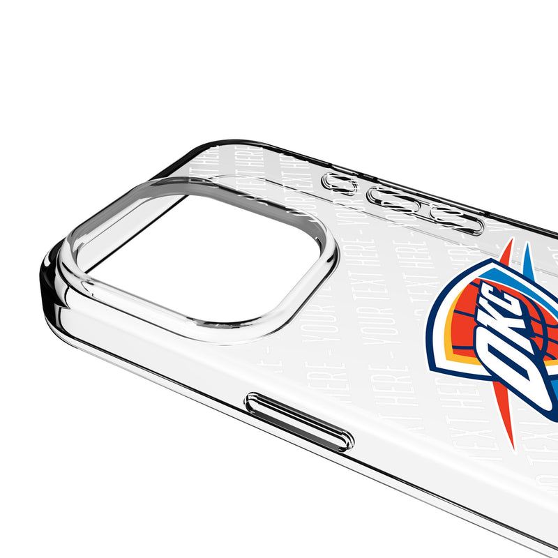 Oklahoma City Thunder Personalized EndZone Plus iPhone Clear Phone Case for Apple iPhone Detail.Jpg