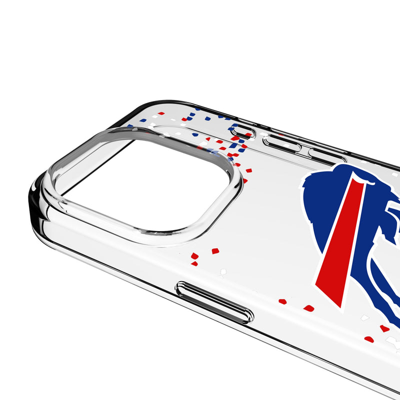 Buffalo Bills Confetti iPhone Clear Phone Case for Apple iPhone Detail.Jpg