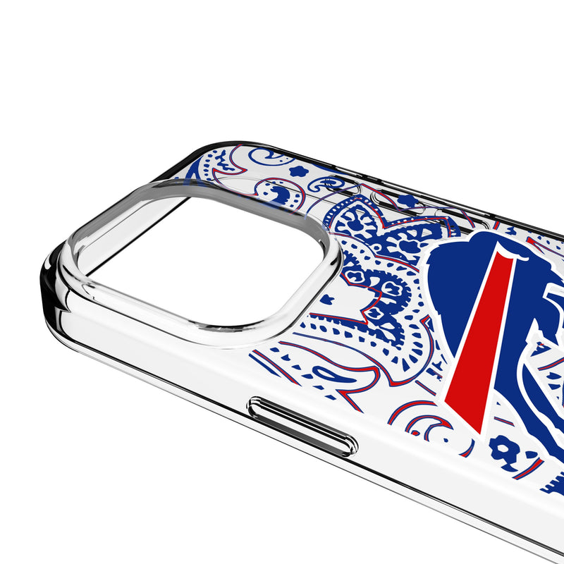 Buffalo Bills Paisley iPhone Clear Phone Case for Apple iPhone Detail.Jpg