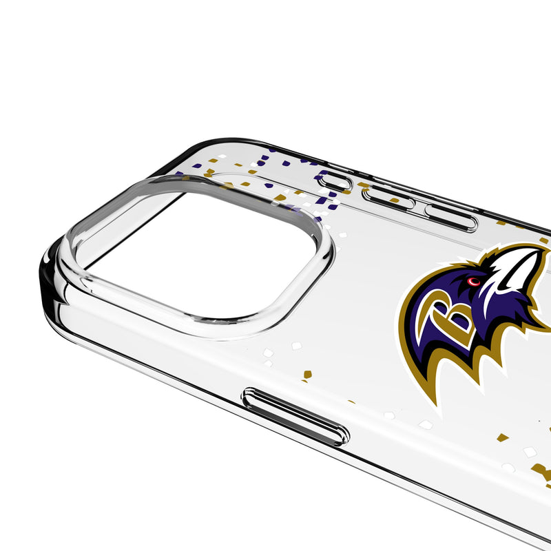 Baltimore Ravens Confetti iPhone Clear Phone Case for Apple iPhone Detail.Jpg