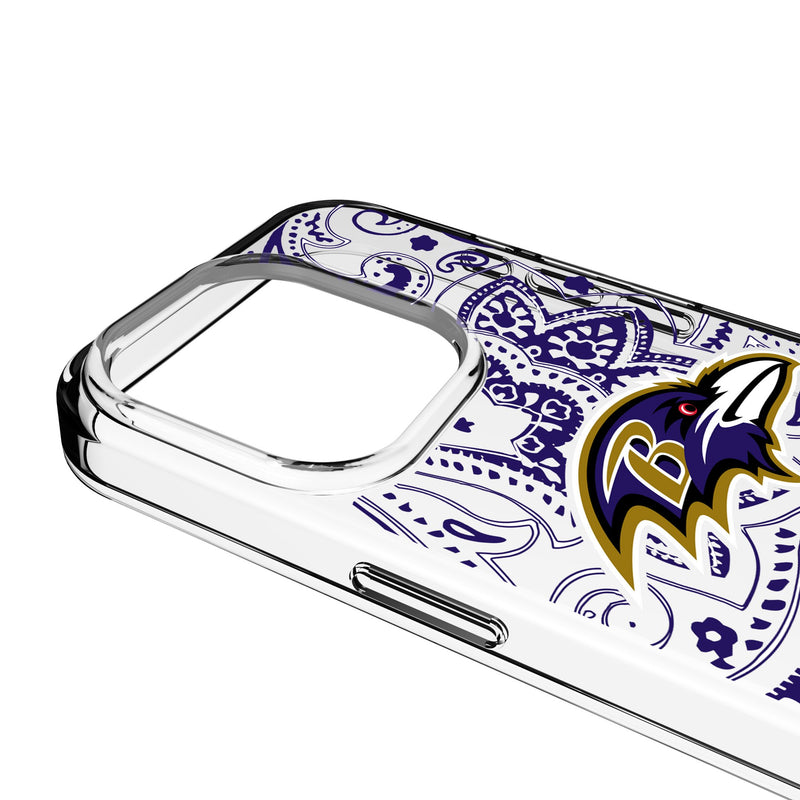 Baltimore Ravens Paisley iPhone Clear Phone Case for Apple iPhone Detail.Jpg