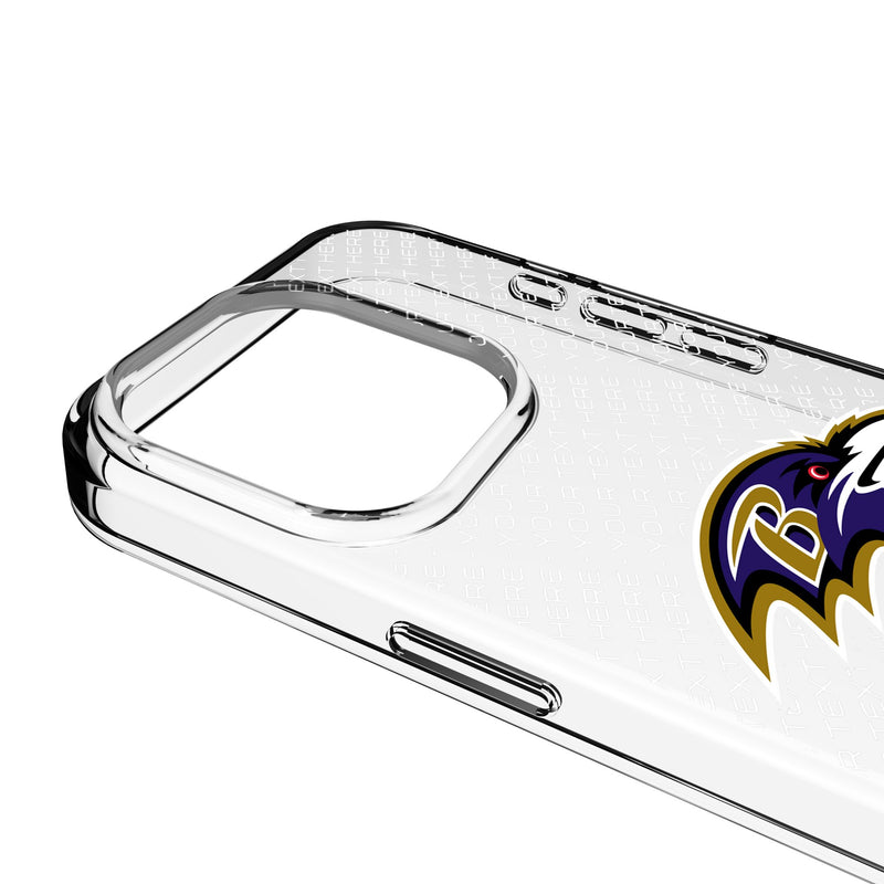Baltimore Ravens Personalized EndZone Plus iPhone Clear Phone Case for Apple iPhone Detail.Jpg