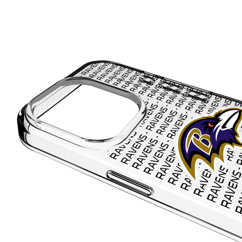 Baltimore Ravens Text Backdrop iPhone Clear Phone Case for Apple iPhone Detail.Jpg