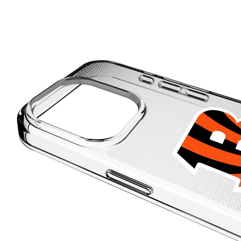 Cincinnati Bengals Linen iPhone Clear Phone Case for Apple iPhone Detail.Jpg