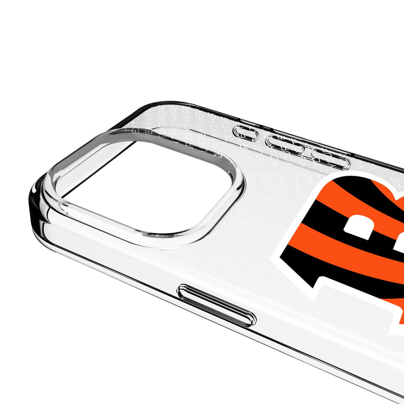 Cincinnati Bengals Personalized EndZone Plus iPhone Clear Phone Case for Apple iPhone Detail.Jpg