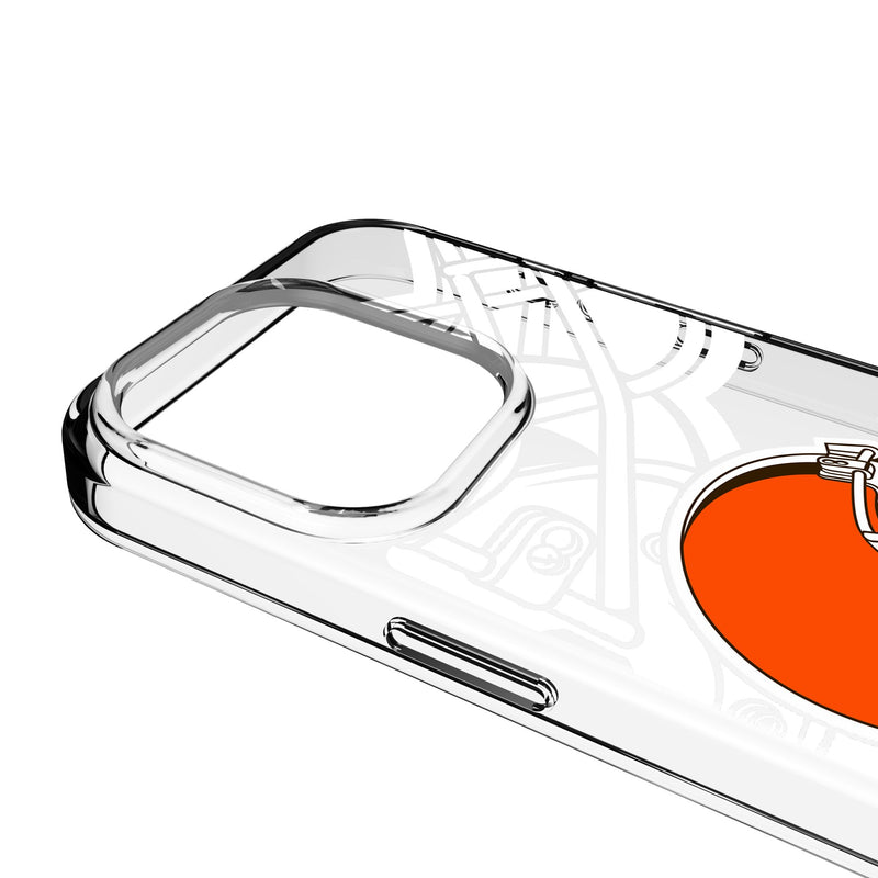 Cleveland Browns Personalized Tilt iPhone Clear Phone Case for Apple iPhone Detail.Jpg