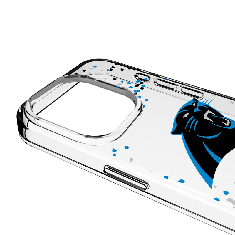 Carolina Panthers Confetti iPhone Clear Phone Case for Apple iPhone Detail.Jpg