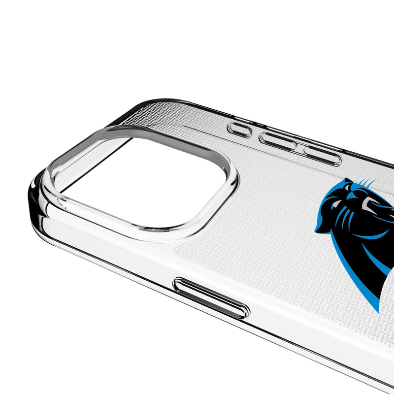 Carolina Panthers Linen iPhone Clear Phone Case for Apple iPhone Detail.Jpg