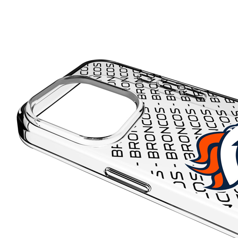 Denver Broncos Personalized Tilt iPhone Clear Phone Case for Apple iPhone Detail.Jpg