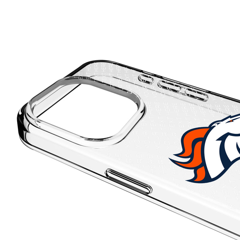 Denver Broncos Personalized EndZone Plus iPhone Clear Phone Case for Apple iPhone Detail.Jpg