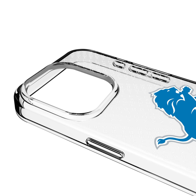 Detroit Lions Personalized EndZone Plus iPhone Clear Phone Case for Apple iPhone Detail.Jpg