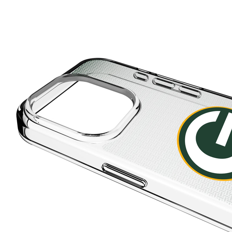 Green Bay Packers Linen iPhone Clear Phone Case for Apple iPhone Detail.Jpg