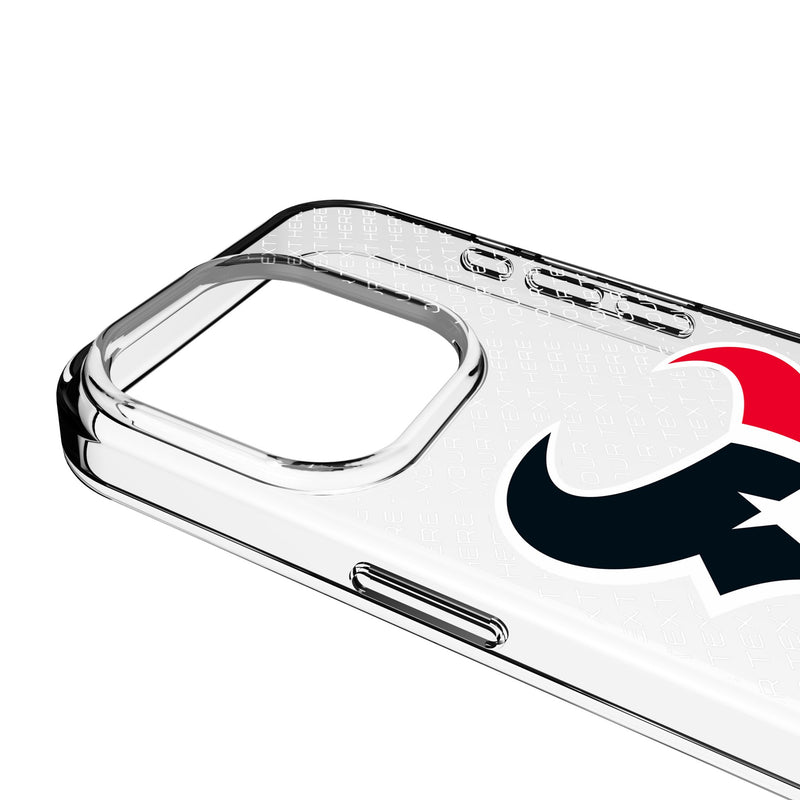 Houston Texans Personalized EndZone Plus iPhone Clear Phone Case for Apple iPhone Detail.Jpg
