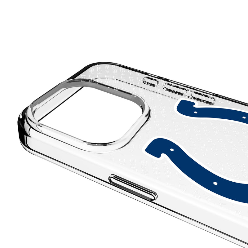 Indianapolis Colts Personalized EndZone Plus iPhone Clear Phone Case for Apple iPhone Detail.Jpg