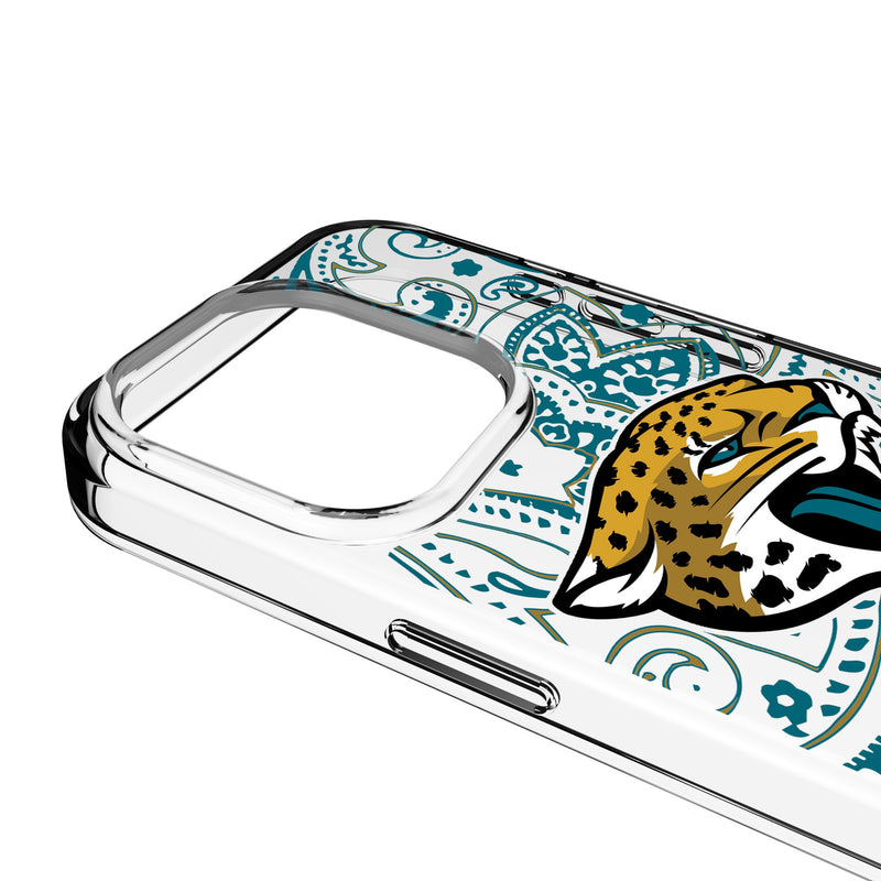 Jacksonville Jaguars Paisley iPhone Clear Phone Case for Apple iPhone Detail.Jpg
