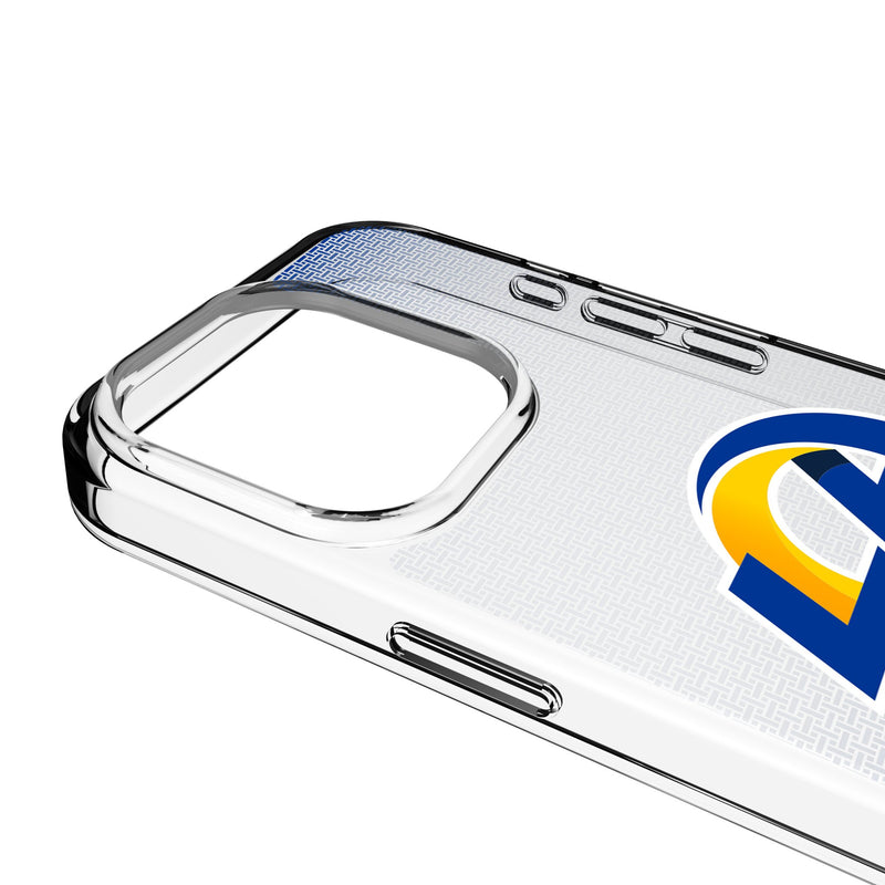 Los Angeles Rams Linen iPhone Clear Phone Case for Apple iPhone Detail.Jpg