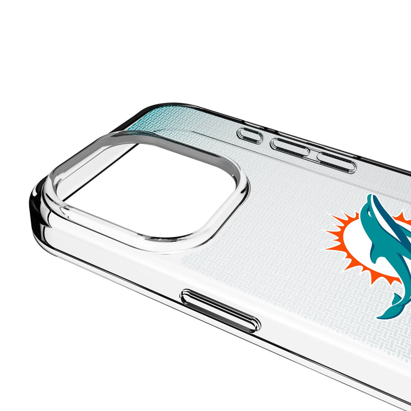 Miami Dolphins Linen iPhone Clear Phone Case for Apple iPhone Detail.Jpg
