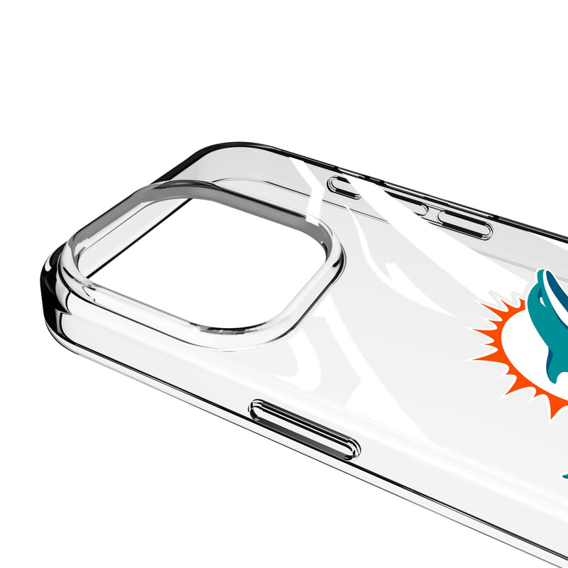 Miami Dolphins Personalized Tilt iPhone Clear Phone Case for Apple iPhone Detail.Jpg