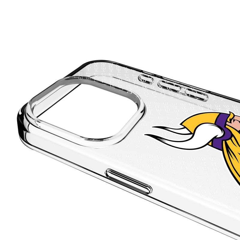 Minnesota Vikings Personalized EndZone Plus iPhone Clear Phone Case for Apple iPhone Detail.Jpg