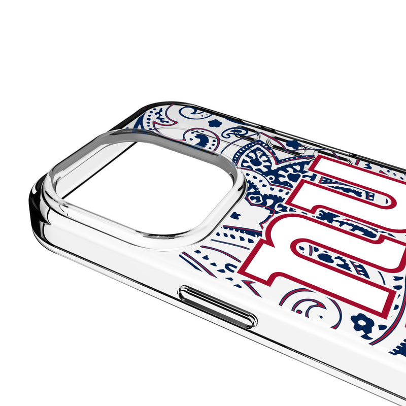New York Giants Paisley iPhone Clear Phone Case for Apple iPhone Detail.Jpg