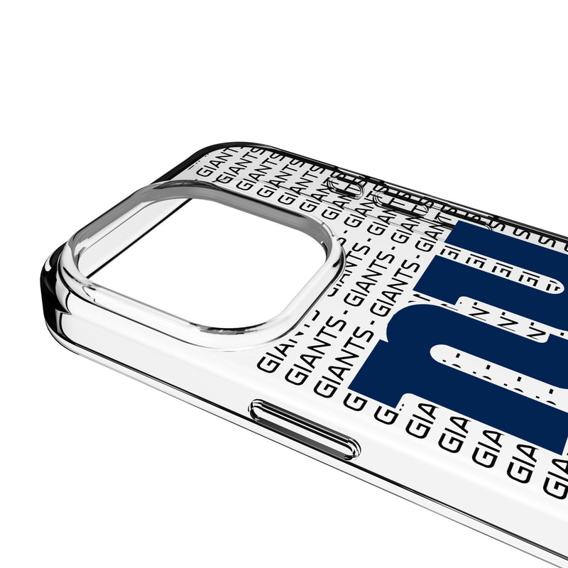 New York Giants Text Backdrop iPhone Clear Phone Case for Apple iPhone Detail.Jpg