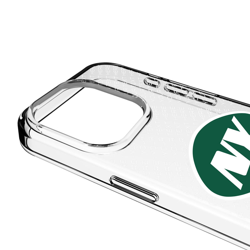 New York Jets Personalized EndZone Plus iPhone Clear Phone Case for Apple iPhone Detail.Jpg