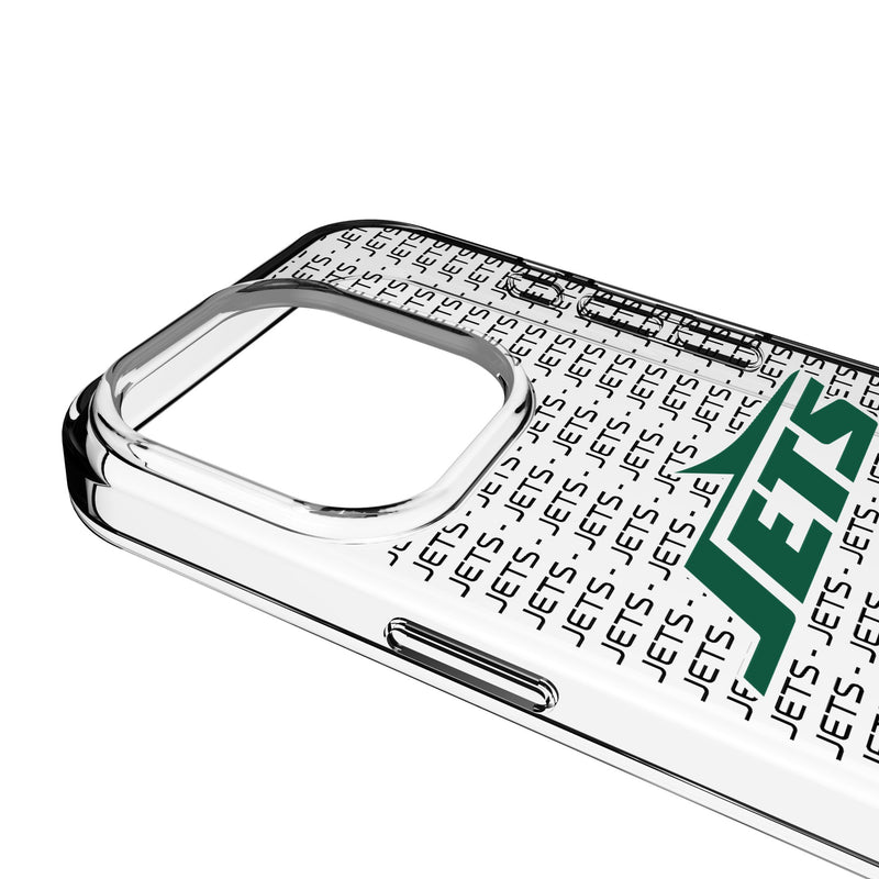 New York Jets Text Backdrop iPhone Clear Phone Case for Apple iPhone Detail.Jpg