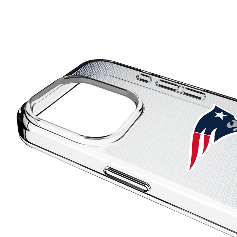New England Patriots Linen iPhone Clear Phone Case for Apple iPhone Detail.Jpg