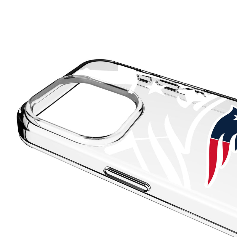 New England Patriots Personalized Tilt iPhone Clear Phone Case for Apple iPhone Detail.Jpg