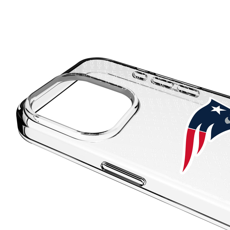 New England Patriots Personalized EndZone Plus iPhone Clear Phone Case for Apple iPhone Detail.Jpg