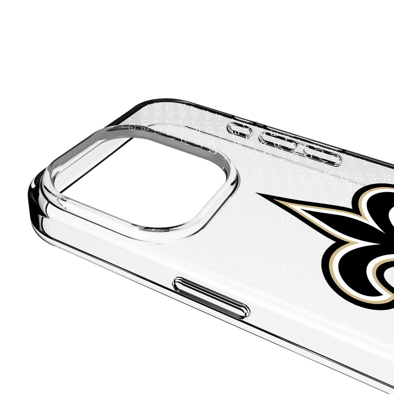 New Orleans Saints Personalized EndZone Plus iPhone Clear Phone Case for Apple iPhone Detail.Jpg