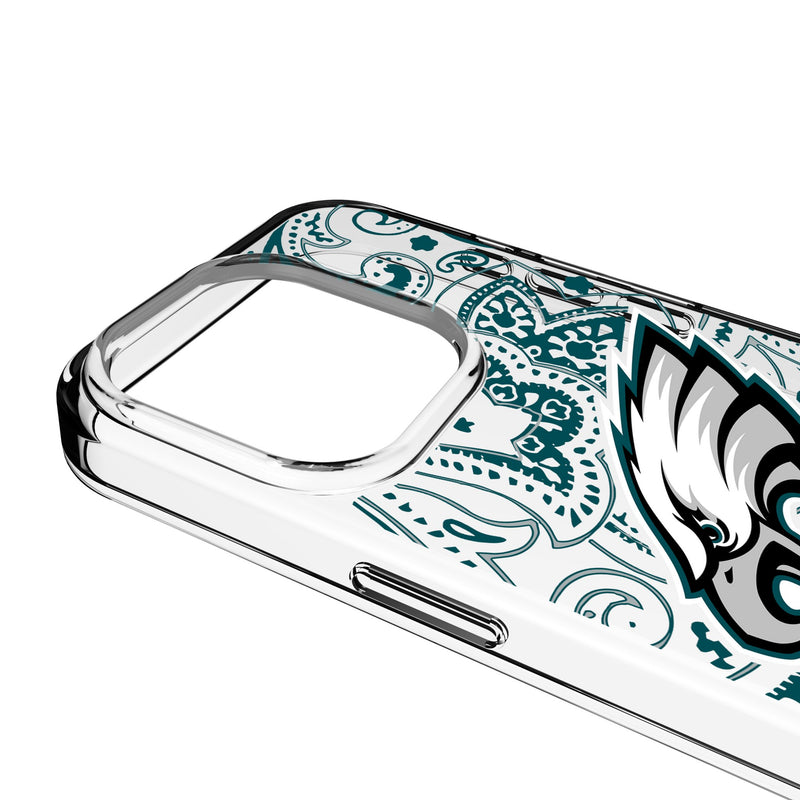 Philadelphia Eagles Paisley iPhone Clear Phone Case for Apple iPhone Detail.Jpg