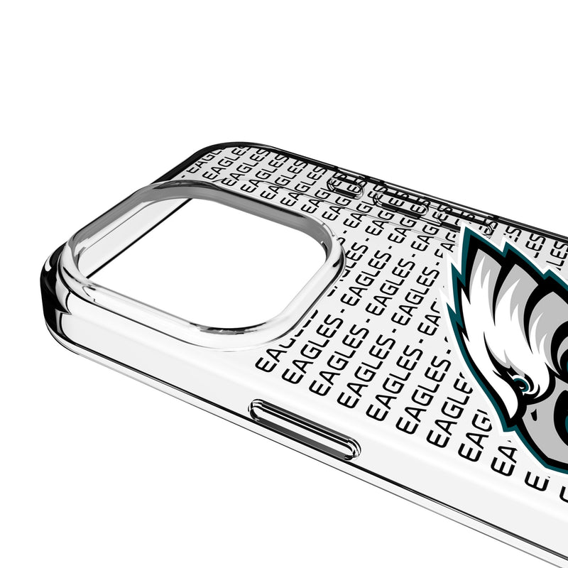 Philadelphia Eagles Text Backdrop iPhone Clear Phone Case for Apple iPhone Detail.Jpg