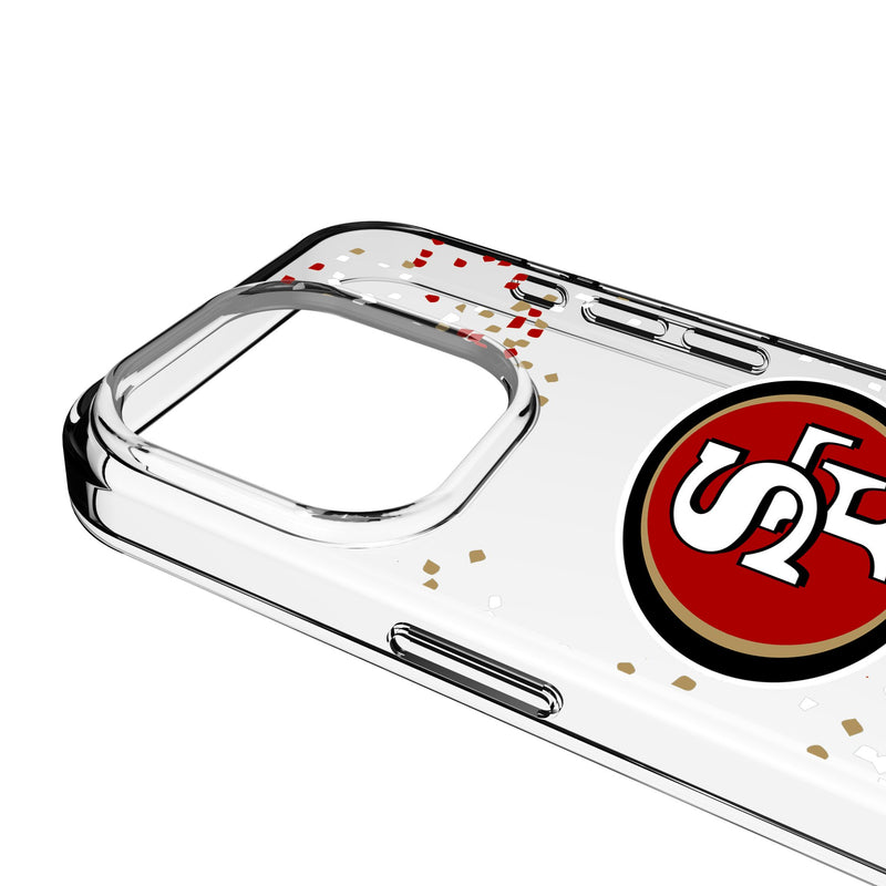 San Francisco 49ers Confetti iPhone Clear Phone Case for Apple iPhone Detail.Jpg