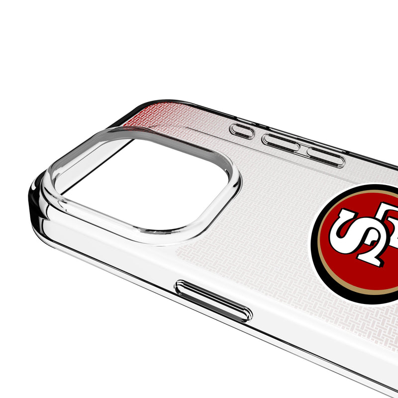 San Francisco 49ers Linen iPhone Clear Phone Case for Apple iPhone Detail.Jpg
