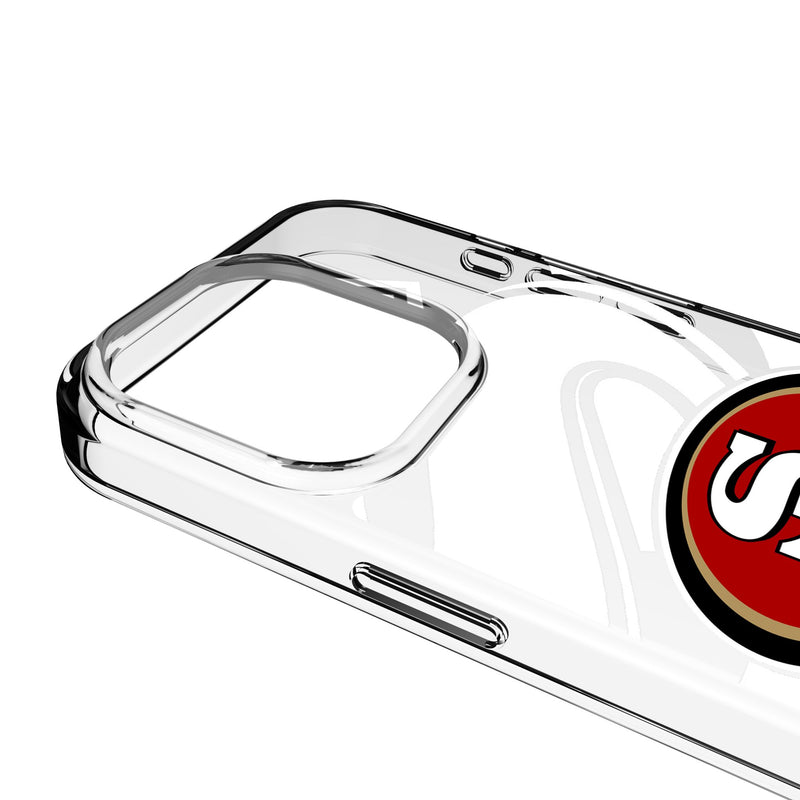 San Francisco 49ers Personalized Tilt iPhone Clear Phone Case for Apple iPhone Detail.Jpg