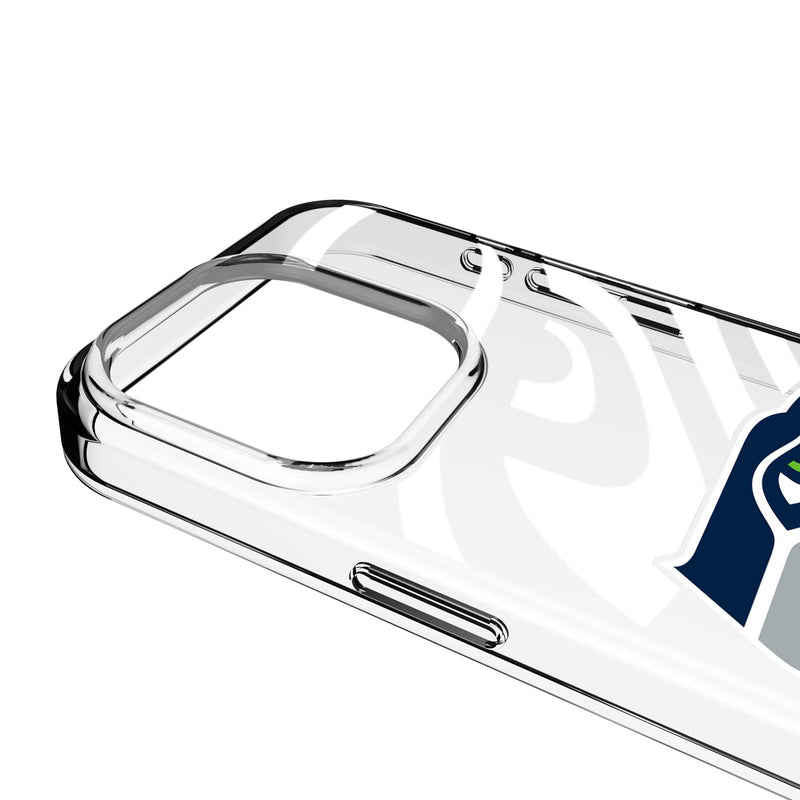 Seattle Seahawks Personalized Tilt iPhone Clear Phone Case for Apple iPhone Detail.Jpg