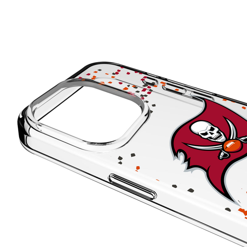 Tampa Bay Buccaneers Confetti iPhone Clear Phone Case for Apple iPhone Detail.Jpg