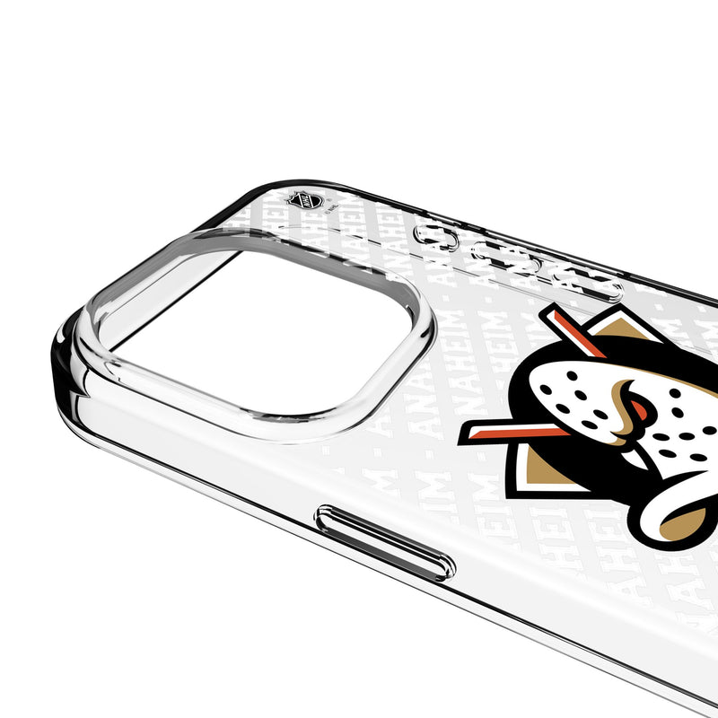 Anaheim Ducks Personalized EndZone Plus iPhone Clear Phone Case for Apple iPhone Detail.Jpg