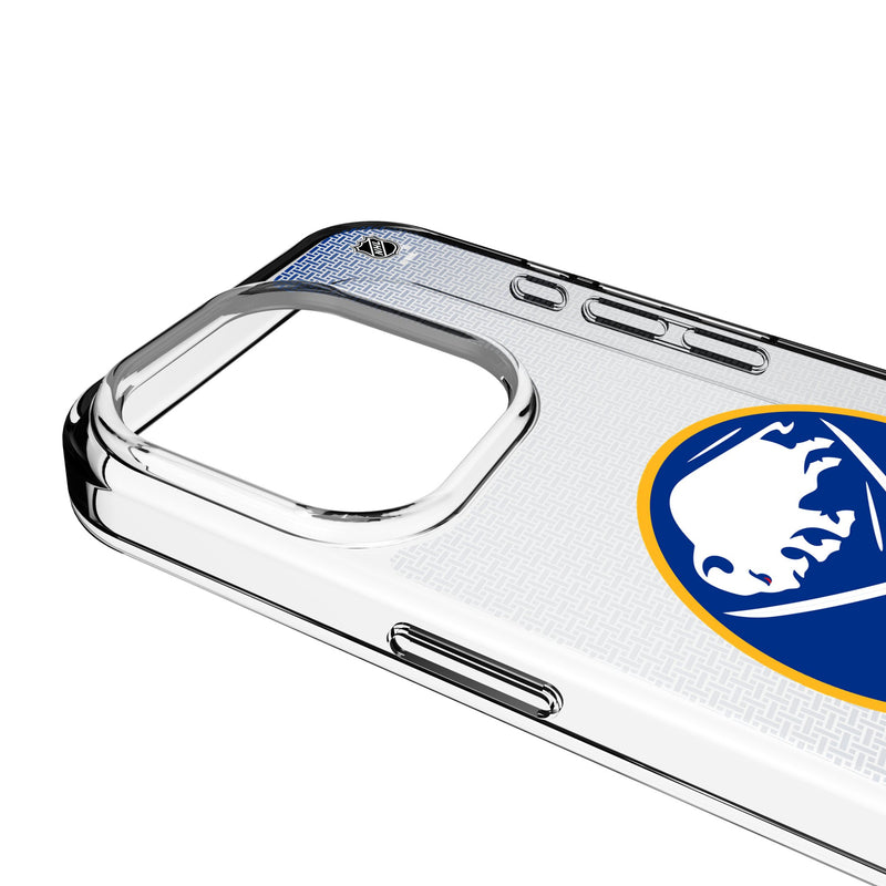 Buffalo Sabres Linen iPhone Clear Phone Case for Apple iPhone Detail.Jpg