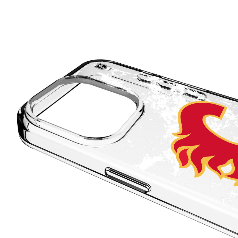 Calgary Flames Ice Stripe iPhone Clear Phone Case for Apple iPhone Detail.Jpg