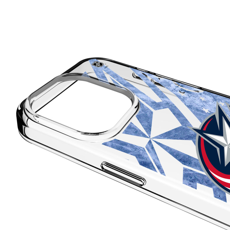 Columbus Blue Jackets Ice Tilt iPhone Clear Phone Case for Apple iPhone Detail.Jpg