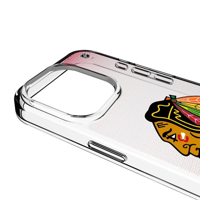 Chicago Blackhawks Linen iPhone Clear Phone Case for Apple iPhone Detail.Jpg