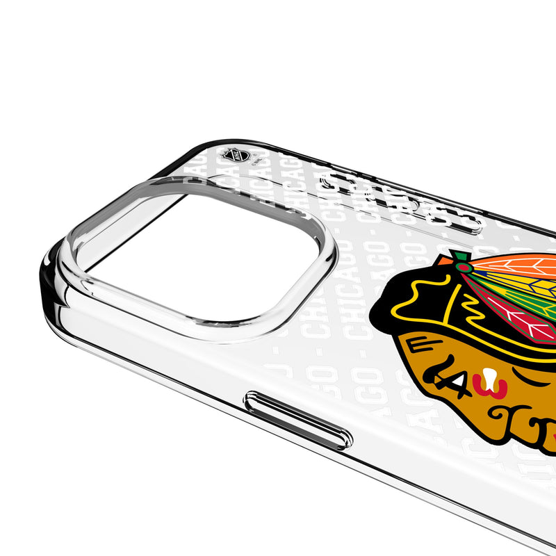 Chicago Blackhawks Personalized EndZone Plus iPhone Clear Phone Case for Apple iPhone Detail.Jpg
