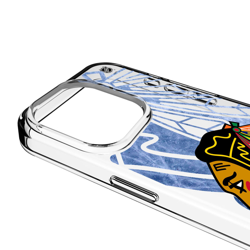 Chicago Blackhawks Ice Tilt iPhone Clear Phone Case for Apple iPhone Detail.Jpg