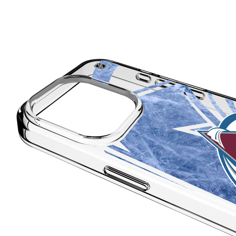 Colorado Avalanche Ice Tilt iPhone Clear Phone Case for Apple iPhone Detail.Jpg