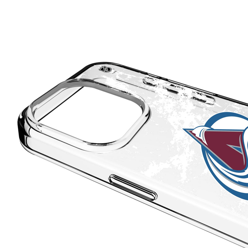 Colorado Avalanche Ice Stripe iPhone Clear Phone Case for Apple iPhone Detail.Jpg