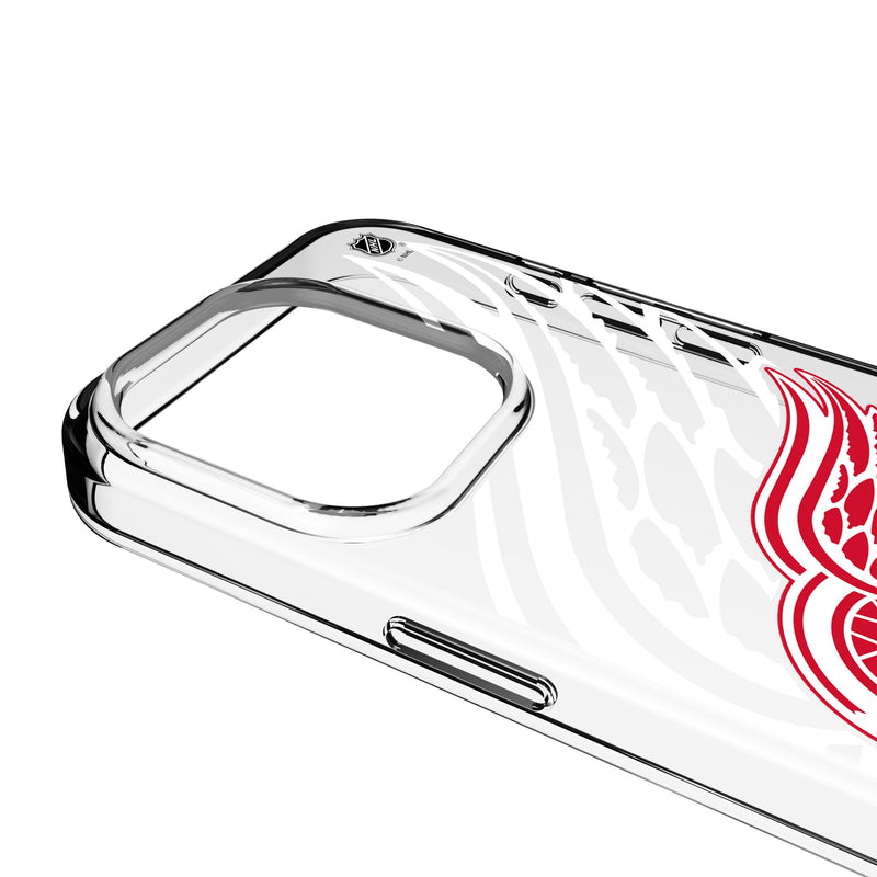 Detroit Red Wings Personalized Tilt iPhone Clear Phone Case for Apple iPhone Detail.Jpg