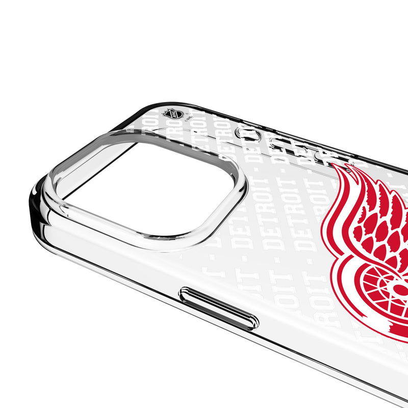 Detroit Red Wings Personalized EndZone Plus iPhone Clear Phone Case for Apple iPhone Detail.Jpg