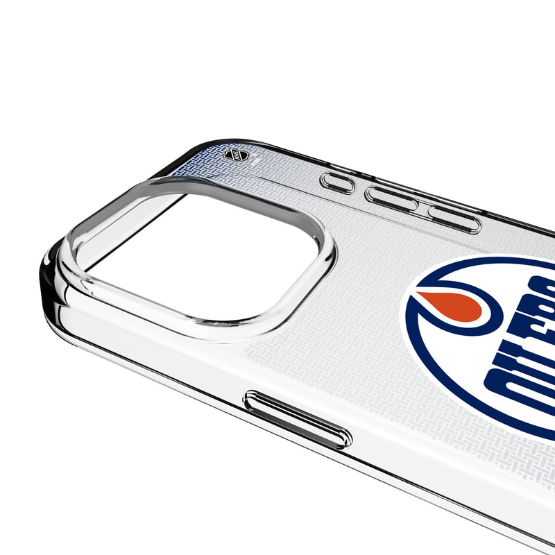 Edmonton Oilers Linen iPhone Clear Phone Case for Apple iPhone Detail.Jpg